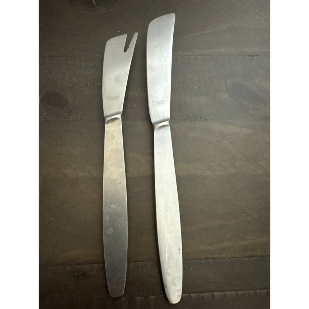 VTG Arthur Salm Delmonico Snack Set ,cheese Knife, butter Knife Austria